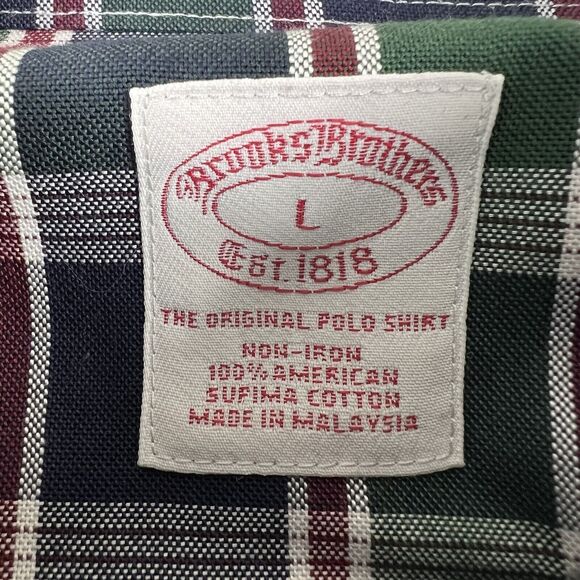 Brooks Brother The Original Polo Blue Green Plaid‎ Button Down Long Sleeve L - Picture 12 of 16